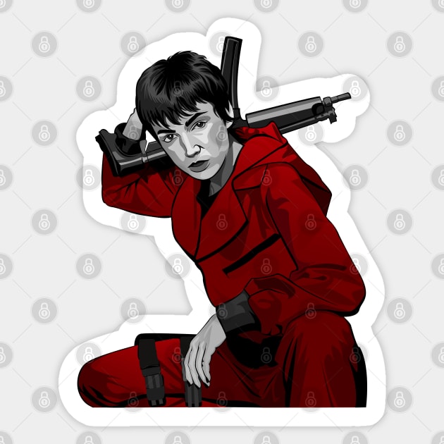 Money Heist Tokyo Sticker by Paul Draw